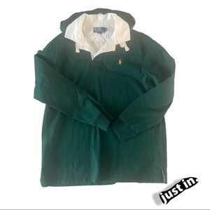 Polo Ralph Lauren Rugby Polo shirt with removable hoodie Sz L